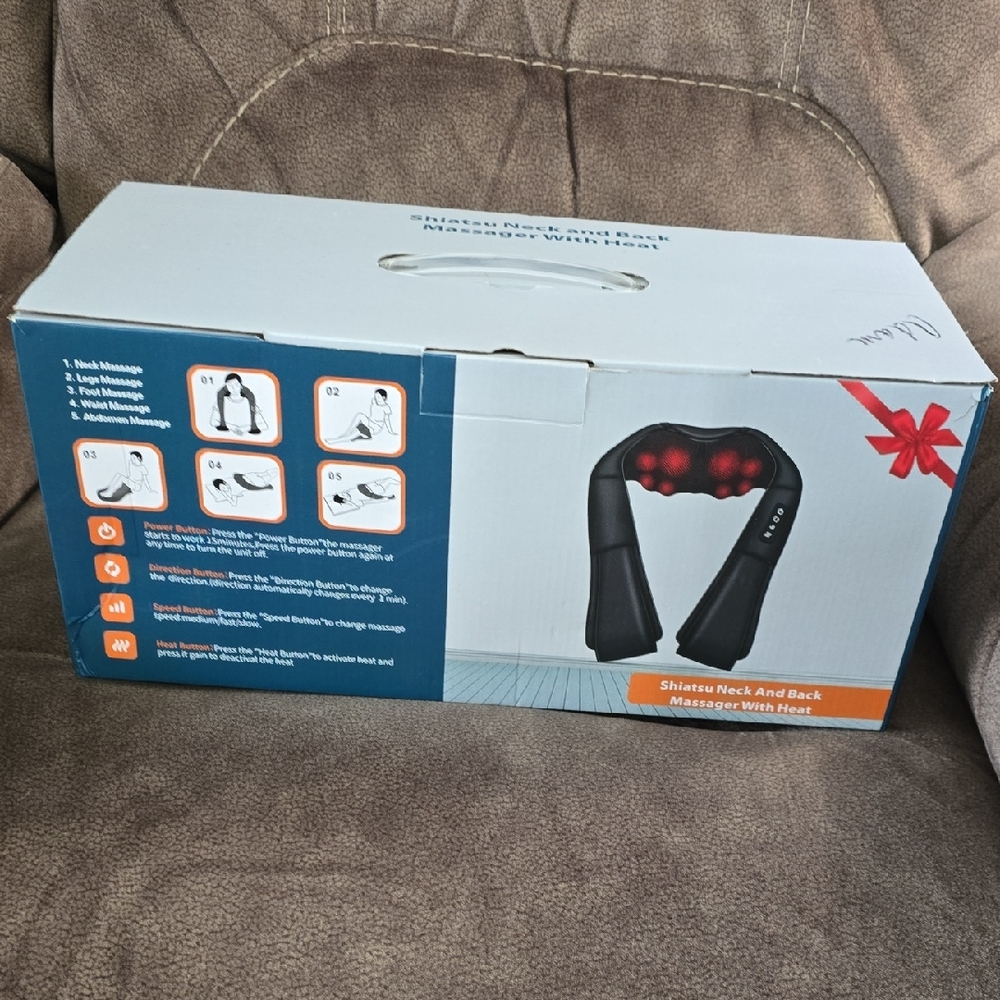 Shiatsu Neck and Back Massager with Heat - Black